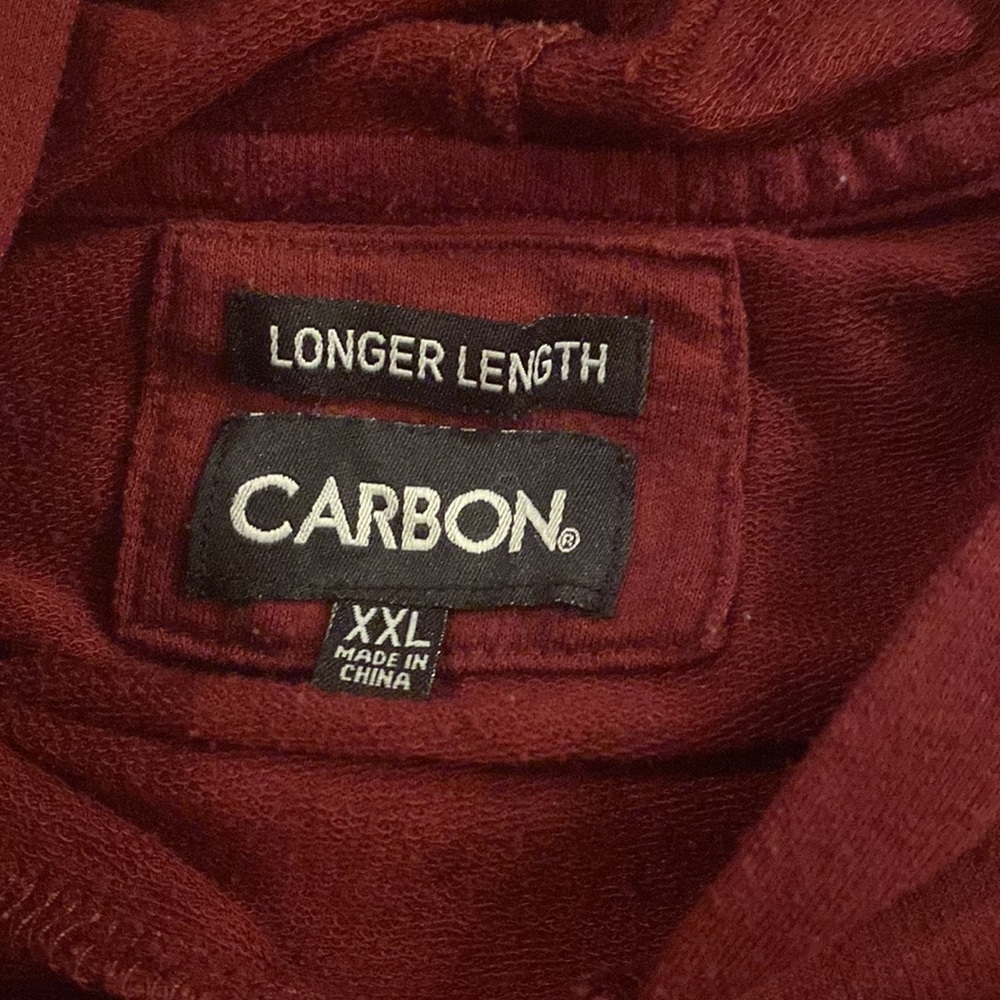 Maroon distressed look long Tshirt size XXL - Picture 4 of 8
